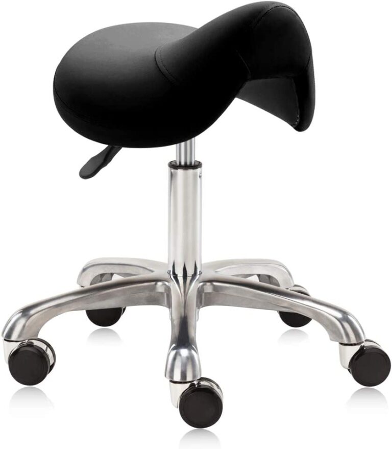 DR.LOMILOMI Pneumatic Swivel Rolling Stool 506 for Hygienic Clinic Spa Massage Home and Office