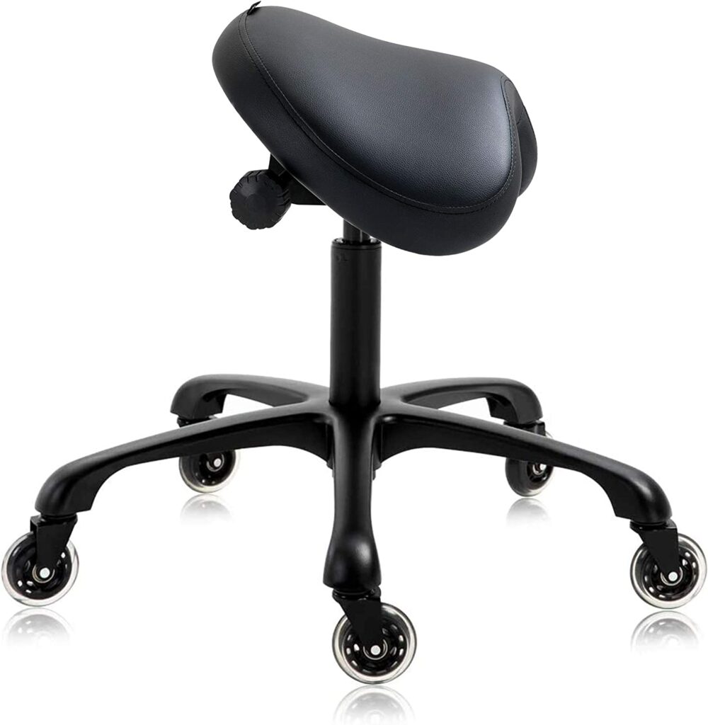 DR.LOMILOMI Premium Multifunctional Ergonomic Saddle Hygienic Clinic Spa Massage Rolling Swivel Stool Chair 507