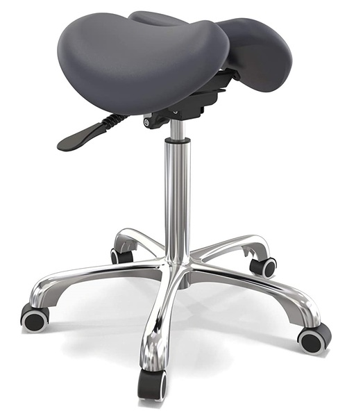 Master Massage Berkeley Ergonomic Split Style Saddle Stool in Royal Blue