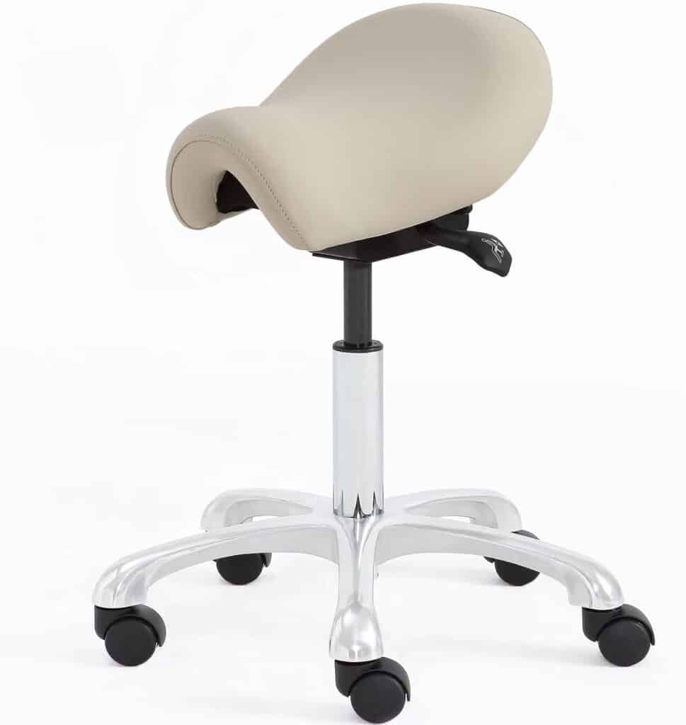 Ergonomic Saddle Chair - Adjustable Saddle Stool for Salon Spa Drafting Tattoo and Lash Tech